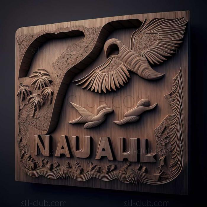 3D model Nauru  Republic of Nauru (STL)